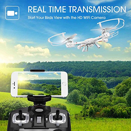 DBPOWER MJX X400W FPV RC Quadcopter Drone with Wifi Camera Live Video Headless Mode 2.4GHz 4 Chanel 6 Axis Gyro RTF, Compatible with 3D VR Headset