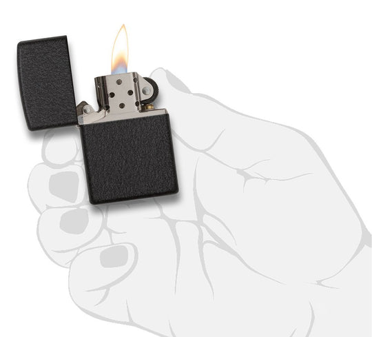 Zippo Black Crackle Lighter