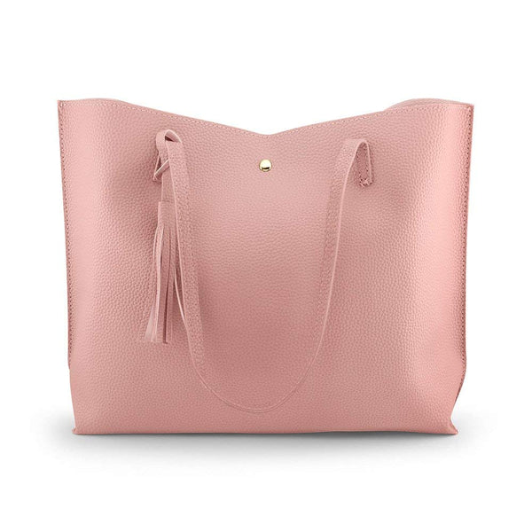 Oct17 Women Large Tote Bag - Tassels Faux Leather Shoulder Handbags, Fashion Ladies Purses Satchel Messenger Bags