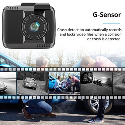 2.4 "Car Dash Cam, 4K Dash Camera, 150 Degree Wide Angle Car Camera with GPS, WiFi, G-Sensor, Loop Recording, Parking Monitoring, Motion Detection etc