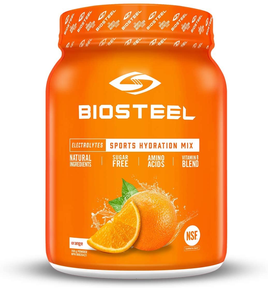 Biosteel High Performance Sports Drink Powder, Naturally Sweetened with Stevia, Orange, 140 Gram