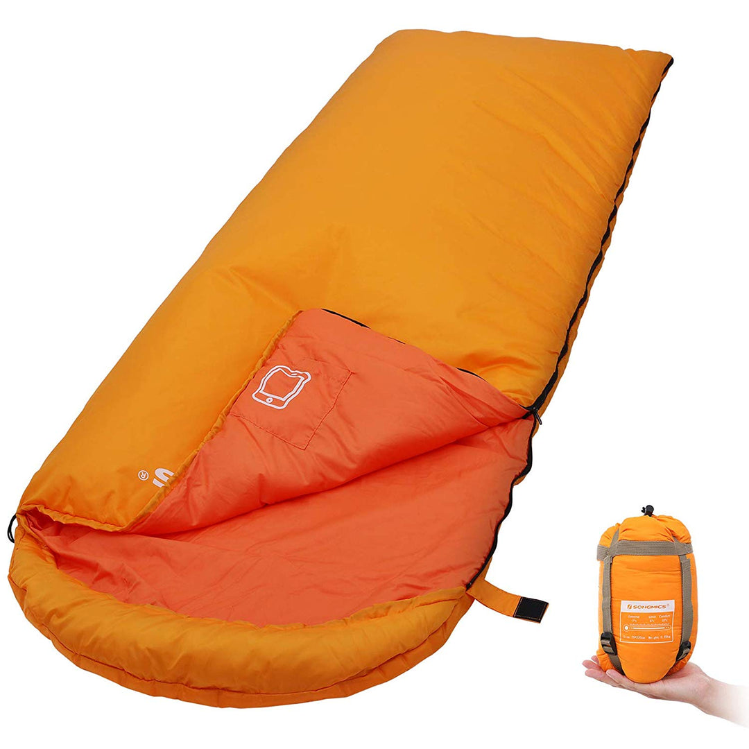 SONGMICS Sleeping Bag with Hood Compression Sack