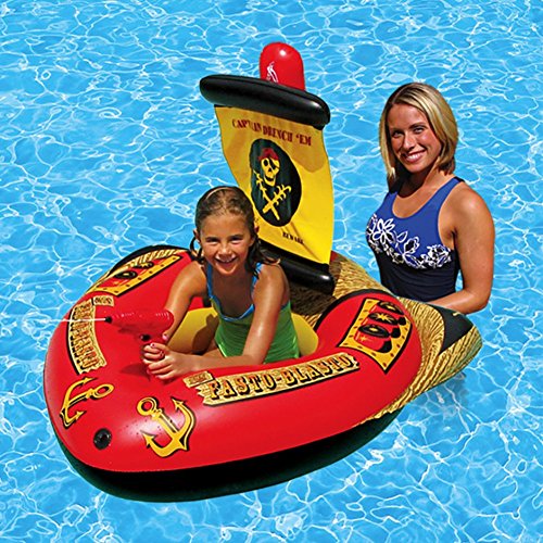 Pool Float Inflatable Water Gun Pirate Ship Swim Floaties (127cm*124cm*72cm)