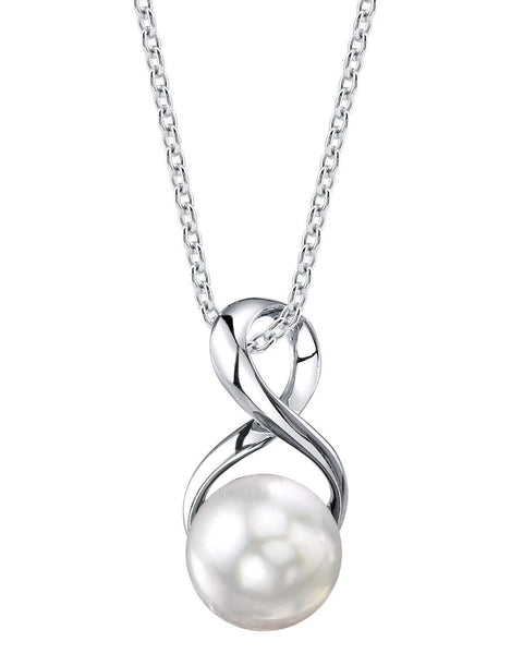 9mm Freshwater Cultured Pearl Infinity Pendant