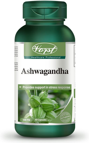 Vorst Ashwagandha 1000mg Per Serving 60 Capsules Anti Stress Anxiety Relief Adrenal Fatigue Lack of Energy Difficulty Concentrating Social Anxiety Ayurvedic Withania Somnifera Root Powder Supplement Non-GMO