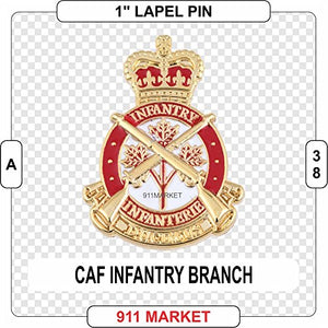 CAF Infantry Badge Lapel Pin Canadian Armed Forces Army 1" mini badge - A 38