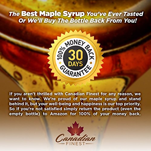 CANADIAN FINEST Maple Syrup | #1 Rated Maple Syrup on Amazon - 100% Pure Certified Organic Maple Syrup from Family Farms in Quebec, Canada - Grade A Dark (Formerly Grade B),16.9 fl oz (500mL)