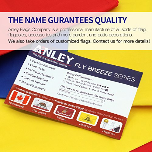 ANLEY [Fly Breeze] 3x5 Foot Brazil Flag - Vivid Color and UV Fade Resistant - Canvas Header and Double Stitched - Brazilian National Flags Polyester with Brass Grommets 3 X 5 Ft