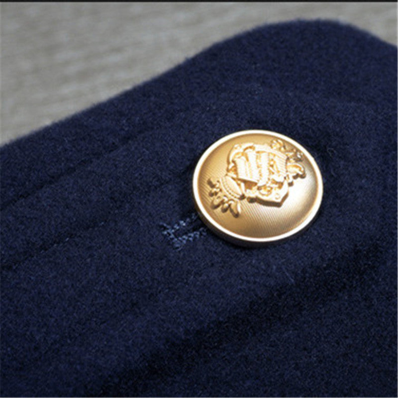 Winter Men's Coat Double Breasted Fashion Military Epaulet  Men Jacket Long Casaco Masculino