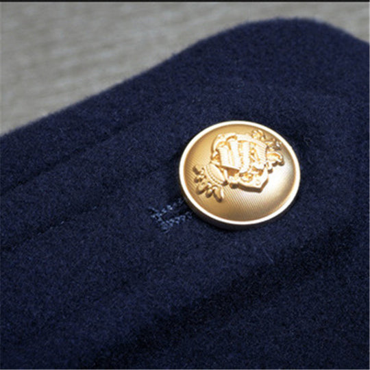 Winter Men's Coat Double Breasted Fashion Military Epaulet  Men Jacket Long Casaco Masculino
