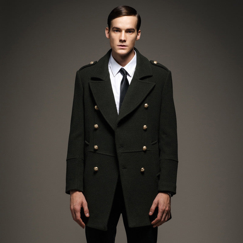 Winter Men s Coat Double Breasted Fashion Military Epaulet Men Jacket CANADA BRANDS