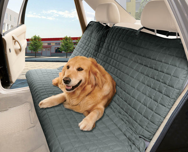 Elegant Comfort Waterproof Premium Quality Bench Car Seat Protector Cover (Entire Rear Seat) for Pets, Black