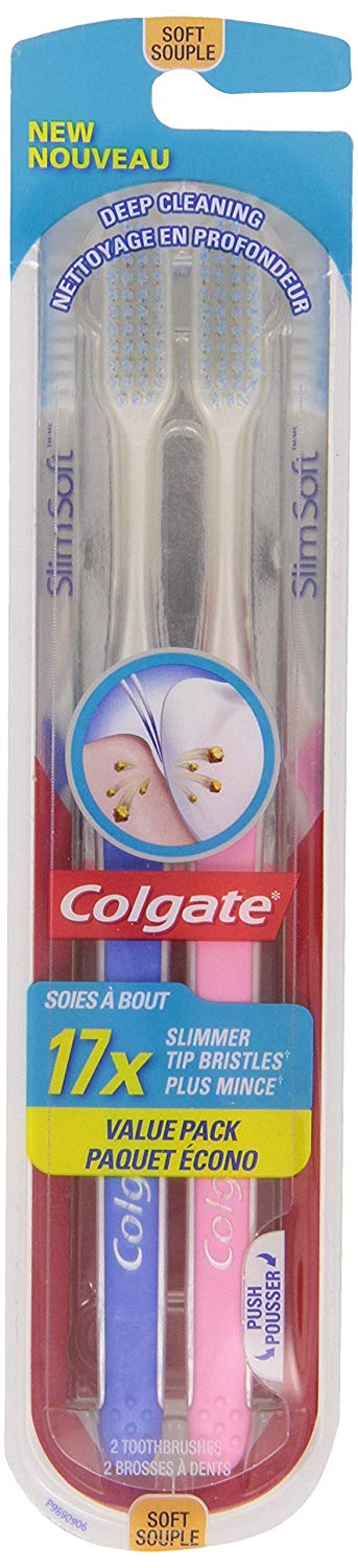 Colgate Slim Soft Toothbrush, Charcoal, 1 Count