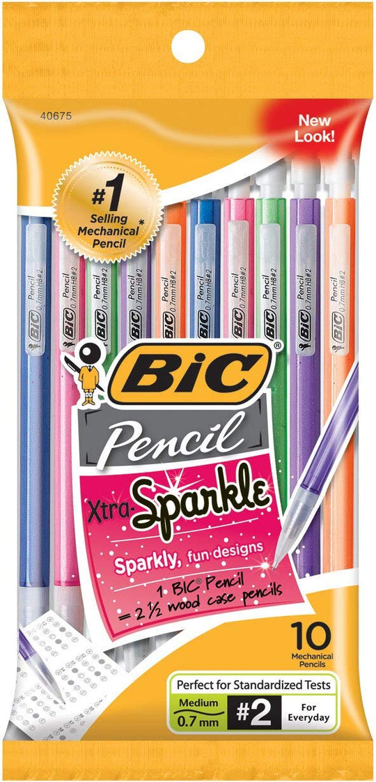 BIC Xtra-Strong Mechanical Pencil, Colorful Barrel, Thick Point (0.9mm), 48-Count