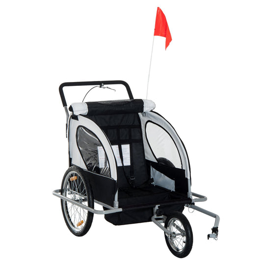 Double Baby Bike Trailer Stroller Jogger