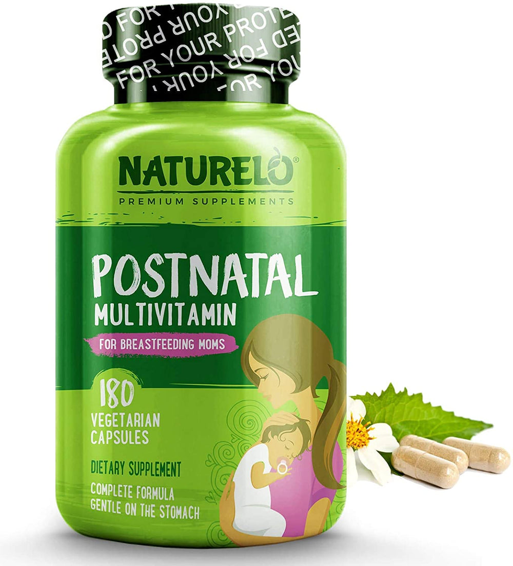 NATURELO Prenatal Multivitamin - with Natural Iron, Folate, DHA and Calcium - Vegan & Vegetarian - Non-GMO - Whole Food - Gluten Free - 180 Capsules | 2 Month Supply