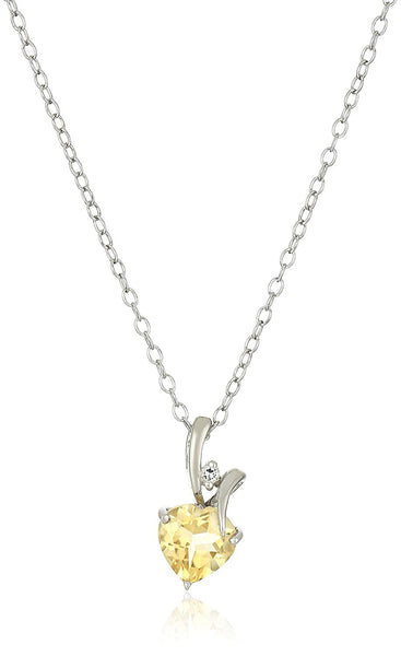 Sterling Silver Gemstone Pendant Necklace