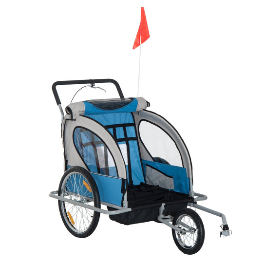 Double Baby Bike Trailer Stroller Jogger