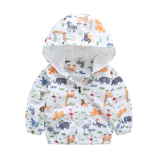 Cute Dinosaur Spring Children Coat Autumn Kids Jacket Boys Outerwear Coats Active Boy Windbreaker Baby Clothes Clothing