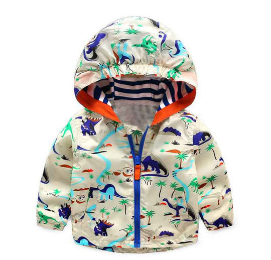 Cute Dinosaur Spring Children Coat Autumn Kids Jacket Boys Outerwear Coats Active Boy Windbreaker Baby Clothes Clothing