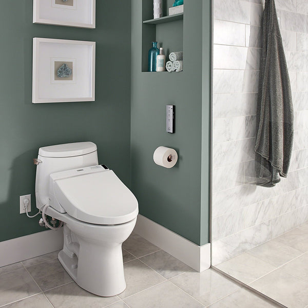 TOTO Washlet C200 Elongated Bidet Toilet Seat with PreMist™, Cotton White - SW2044#01
