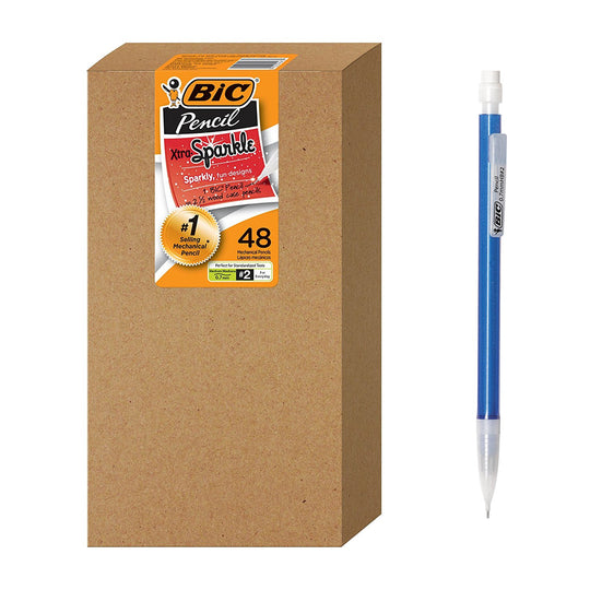 BIC Xtra-Strong Mechanical Pencil, Colorful Barrel, Thick Point (0.9mm), 48-Count