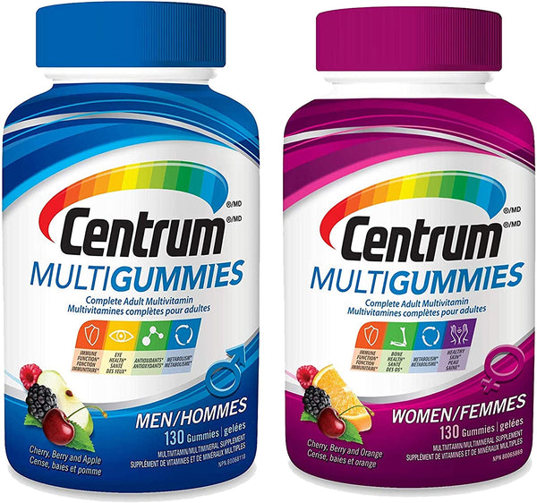 Centrum Women MultiGummies (130 Count, Cherry, Berry, Orange Flavor) Multivitamin Gummies