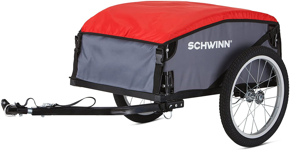 Schwinn Day Tripper Cargo Bike Trailer, Folding Frame, Quick Release Wheels