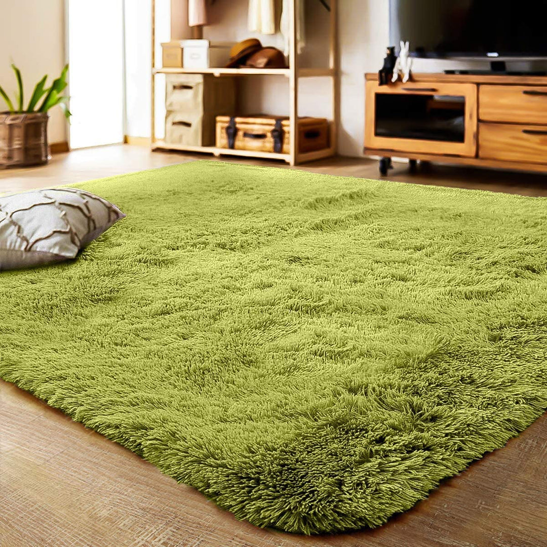 Tecare Soft Area Rugs Fluffy Living Room Carpets Anti Slip Kids Bedroom Rug Shaggy Floor Mats for Living Room Hallway Bedroom (Beige, About 2.7×4 feet（80×120cm）)