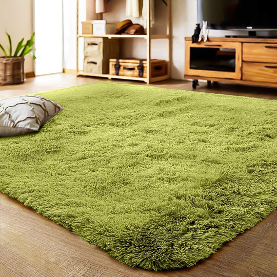 Tecare Soft Area Rugs Fluffy Living Room Carpets Anti Slip Kids Bedroom Rug Shaggy Floor Mats for Living Room Hallway Bedroom (Beige, About 2.7×4 feet（80×120cm）)