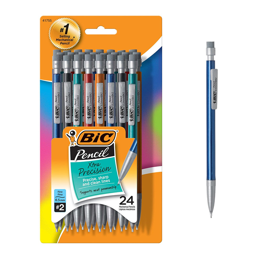 BIC Xtra-Strong Mechanical Pencil, Colorful Barrel, Thick Point (0.9mm), 48-Count