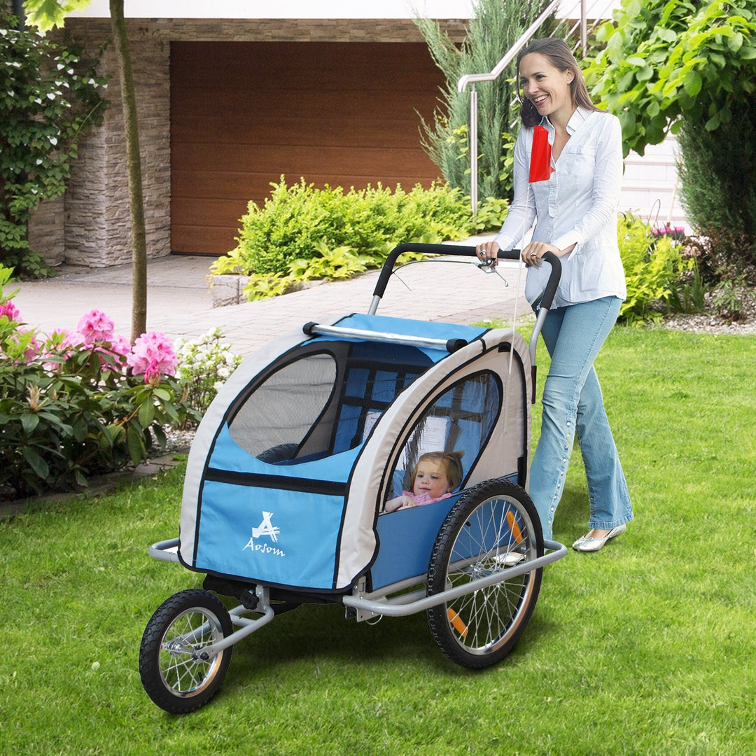 Double Baby Bike Trailer Stroller Jogger