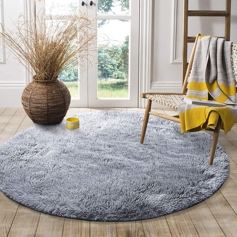 Tecare Soft Area Rugs Fluffy Living Room Carpets Anti Slip Kids Bedroom Rug Shaggy Floor Mats for Living Room Hallway Bedroom (Beige, About 2.7×4 feet（80×120cm）)