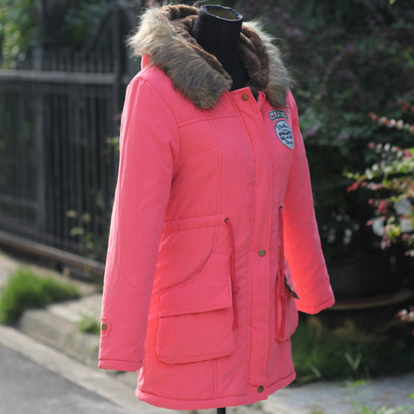 Autumn Parkas Winter Jacket Women Coats Female Outerwear Casual Long Down Cotton Wadded Lady Woman Fashion Warm