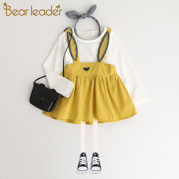Bear Leader Baby Girls Dress 2018 New Spring Long-Sleeve Princess Dress Kids Clothes Children Bow Dresses For 6-24M Princess