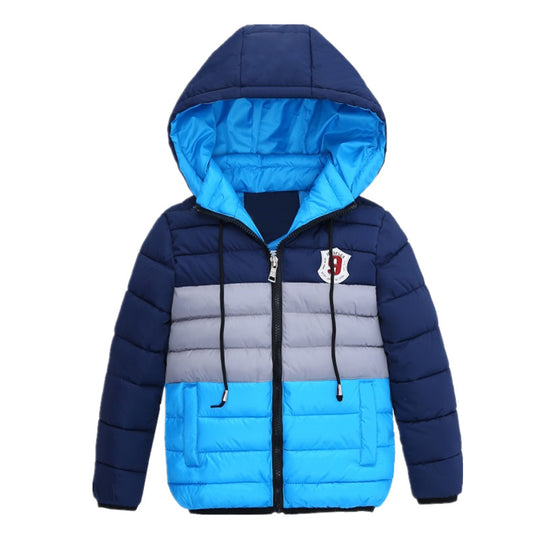 Boys Blue winter coats & Jacket kids Zipper jackets Boys thick Winter jacket high quality Boy Winter Coat kids clothes