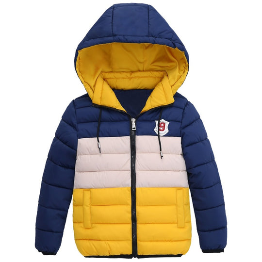 Boys Blue winter coats & Jacket kids Zipper jackets Boys thick Winter jacket high quality Boy Winter Coat kids clothes