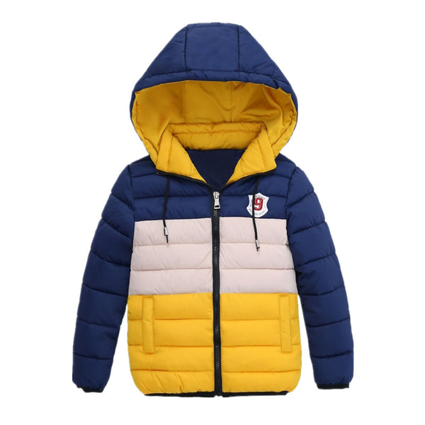 Boys Blue winter coats & Jacket kids Zipper jackets Boys thick Winter jacket high quality Boy Winter Coat kids clothes