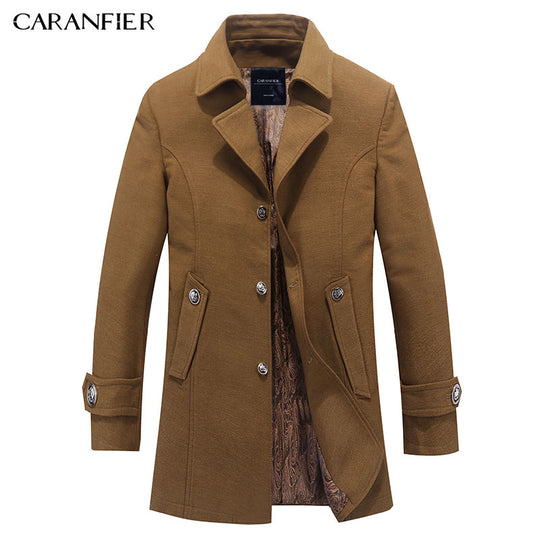 Men Coat Top Wool Jackets High Quality Male Woolen Coats Long Edition Casual Jackets coat winter Warm Overcoats