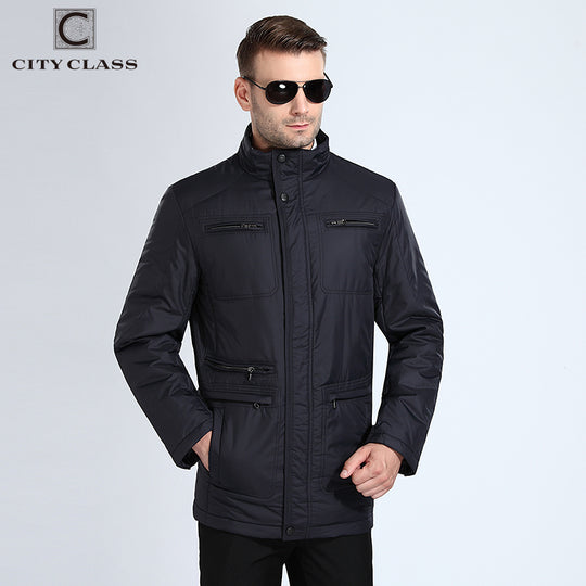 New Mens Autumn Jackets And Coats Classic Casual Long Stand Collar Jacket Free Shipment Black Blue Autumn Top