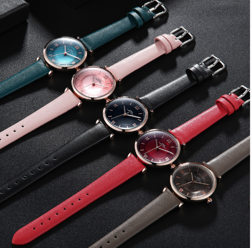 IBSO New Brand Women Watches 2018 Green Genuine Leather Strap Reloj Mujer Luxury Quartz Ladies Watch Women Montre Femme
