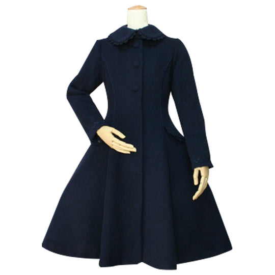 Custom Tailored Women's Winter Coat Retro Style Female Two Piece Long Coat with Poncho Jacket