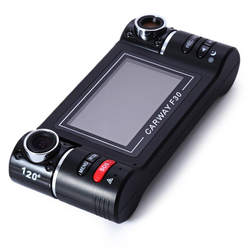 Dual Lens Car Camera Recorder Wide View 180 Degree Auto Car Camera DVR Driving Recorder Car Rear View Camera Dashcam For Car