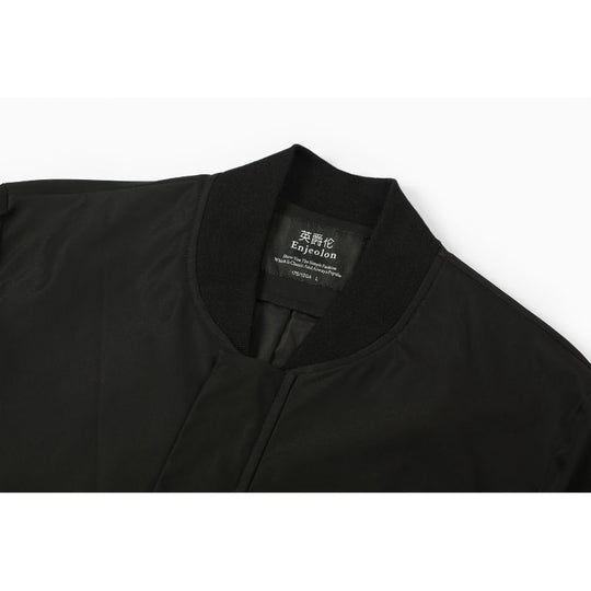 Bomber jackets men, fashion fit black solid plus size Mens coats, stand collar Jacket clothes WT0216