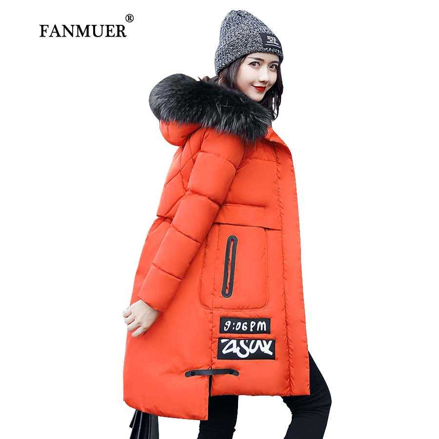 2017 Winter jacket women fur winter coat hooded womens clothing jackets long woman cotton parka jaqueta feminina invern