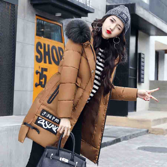 2017 Winter jacket women fur winter coat hooded womens clothing jackets long woman cotton parka jaqueta feminina invern