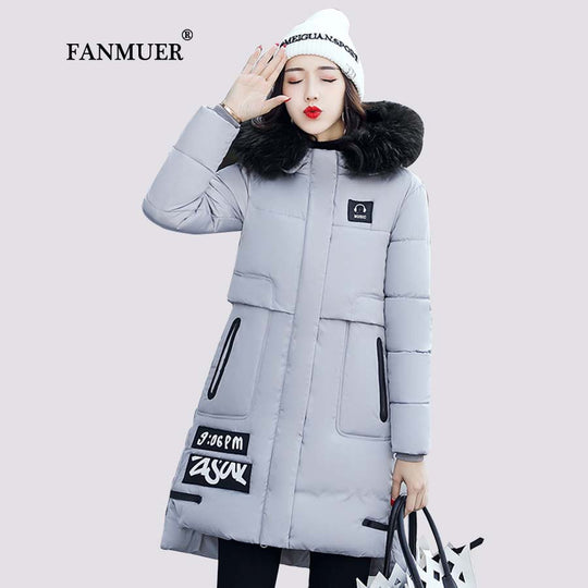 2017 Winter jacket women fur winter coat hooded womens clothing jackets long woman cotton parka jaqueta feminina invern