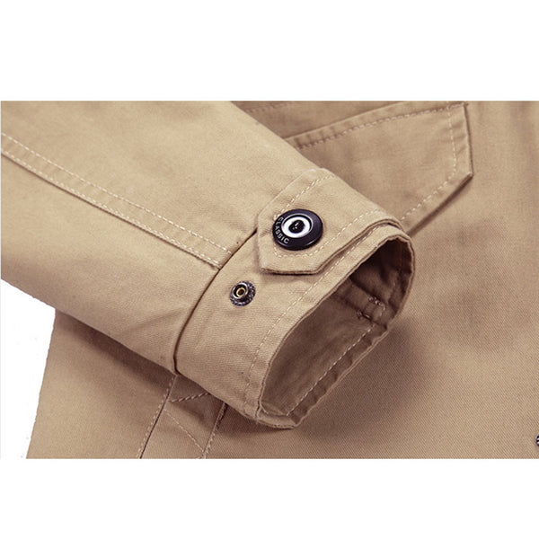 New Arrival Men's Fashion Casual Spring Autumn Jacket Cotton Stand Collar Coat 4 Colors M-3XL 82cy