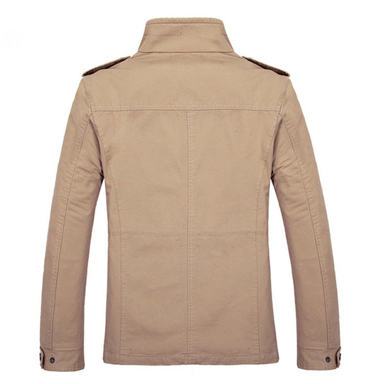 New Arrival Men's Fashion Casual Spring Autumn Jacket Cotton Stand Collar Coat 4 Colors M-3XL 82cy