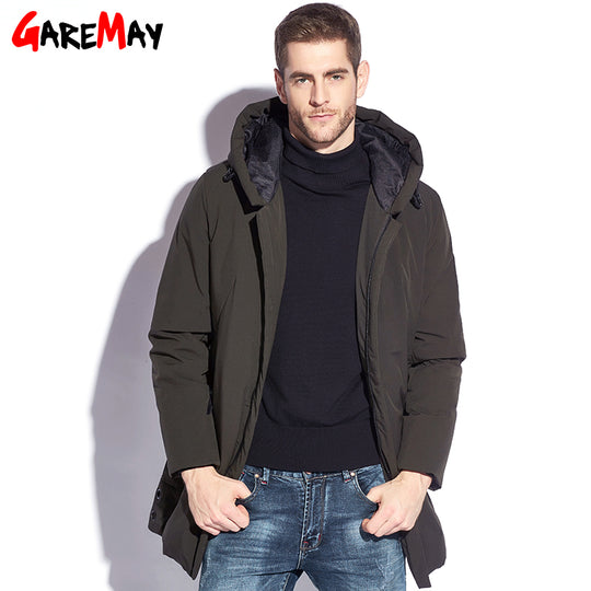 Winter Jacket Mens Down Coat Male Puffer Down Feather Long Hooded Warm Coats For Men Parkas Plus Size Black Jackets